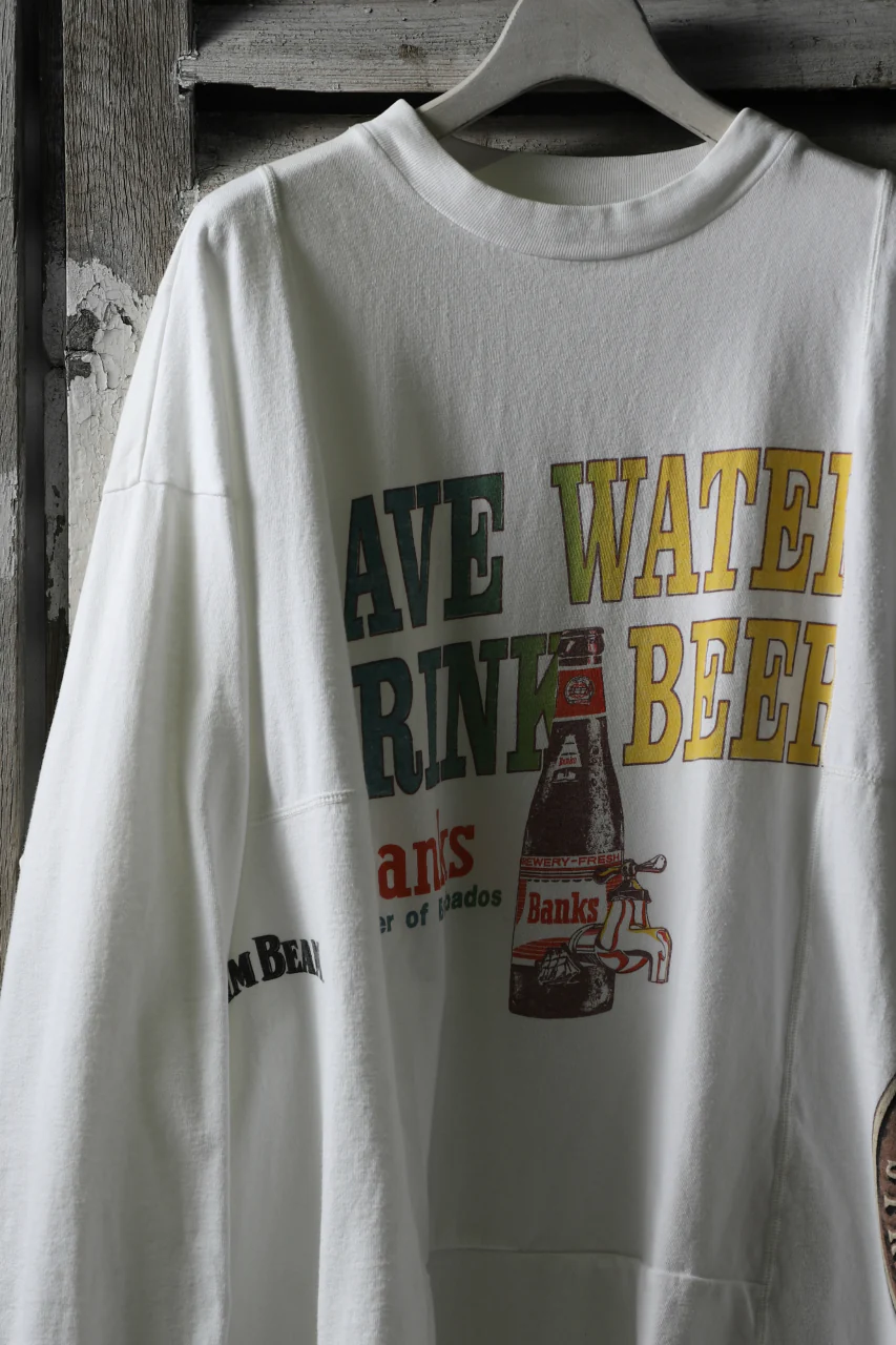 CHANGES VINTAGE REMAKE QUARTET PANEL LONG SLEEVE TEE (MULTI WHITE #beer) - Image 6