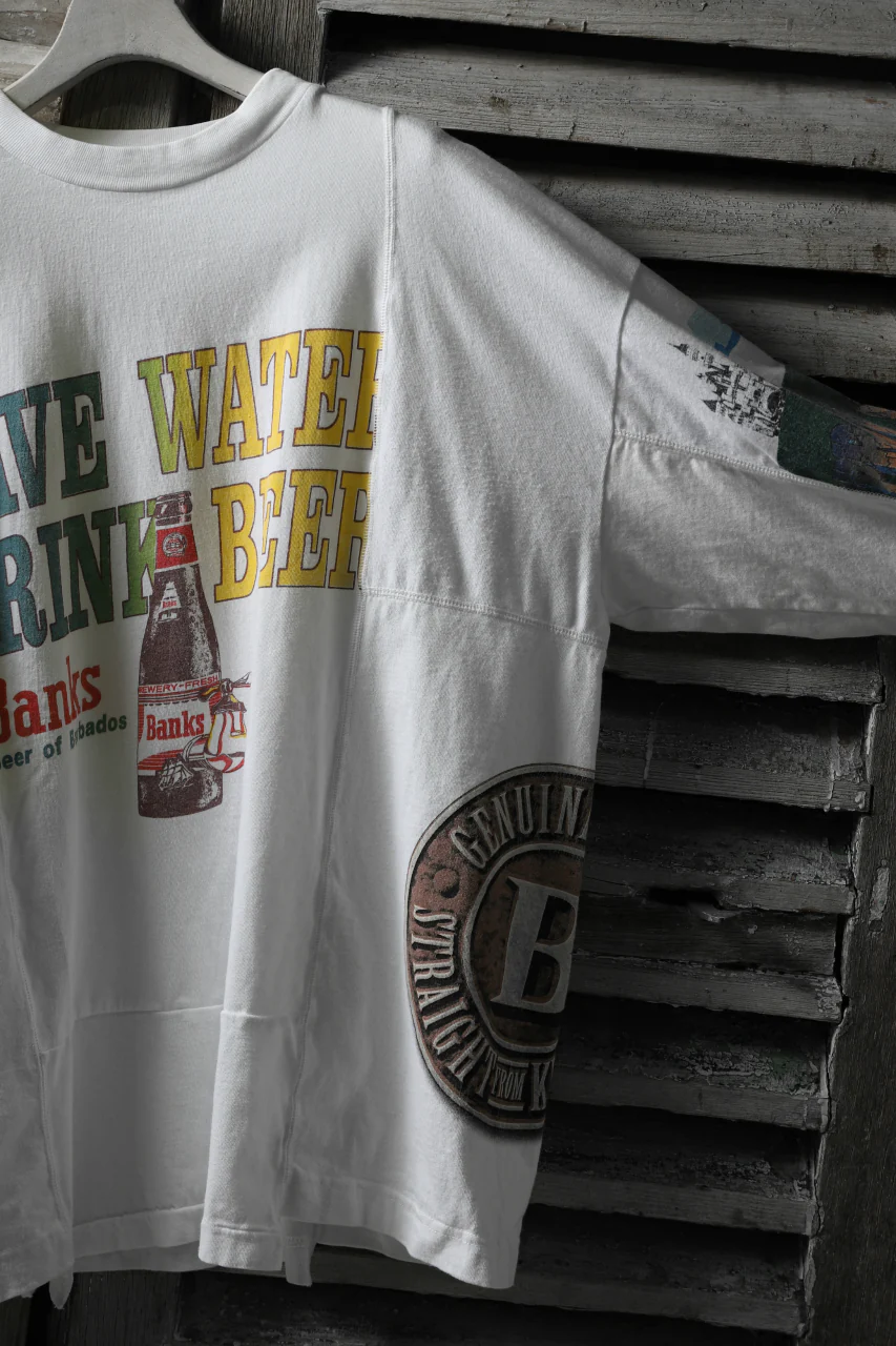 CHANGES VINTAGE REMAKE QUARTET PANEL LONG SLEEVE TEE (MULTI WHITE #beer) - Image 7