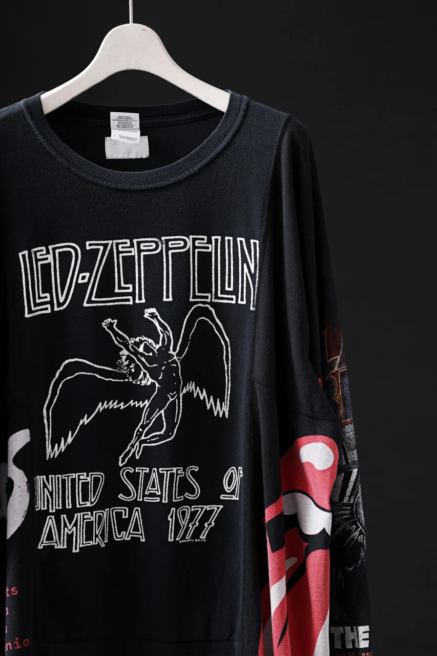 CHANGES VINTAGE REMAKE QUINTET PANEL LONG SLEEVE TEE (MULTI #G-LZ5) - Image 2