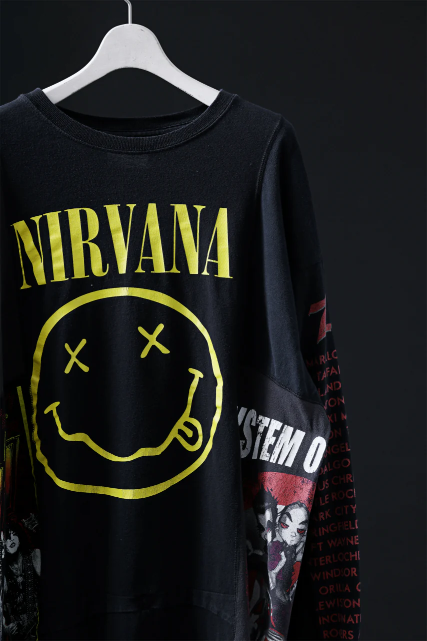 CHANGES VINTAGE REMAKE QUINTET PANEL LONG SLEEVE TEE (MULTI #L-NR5) - Image 3