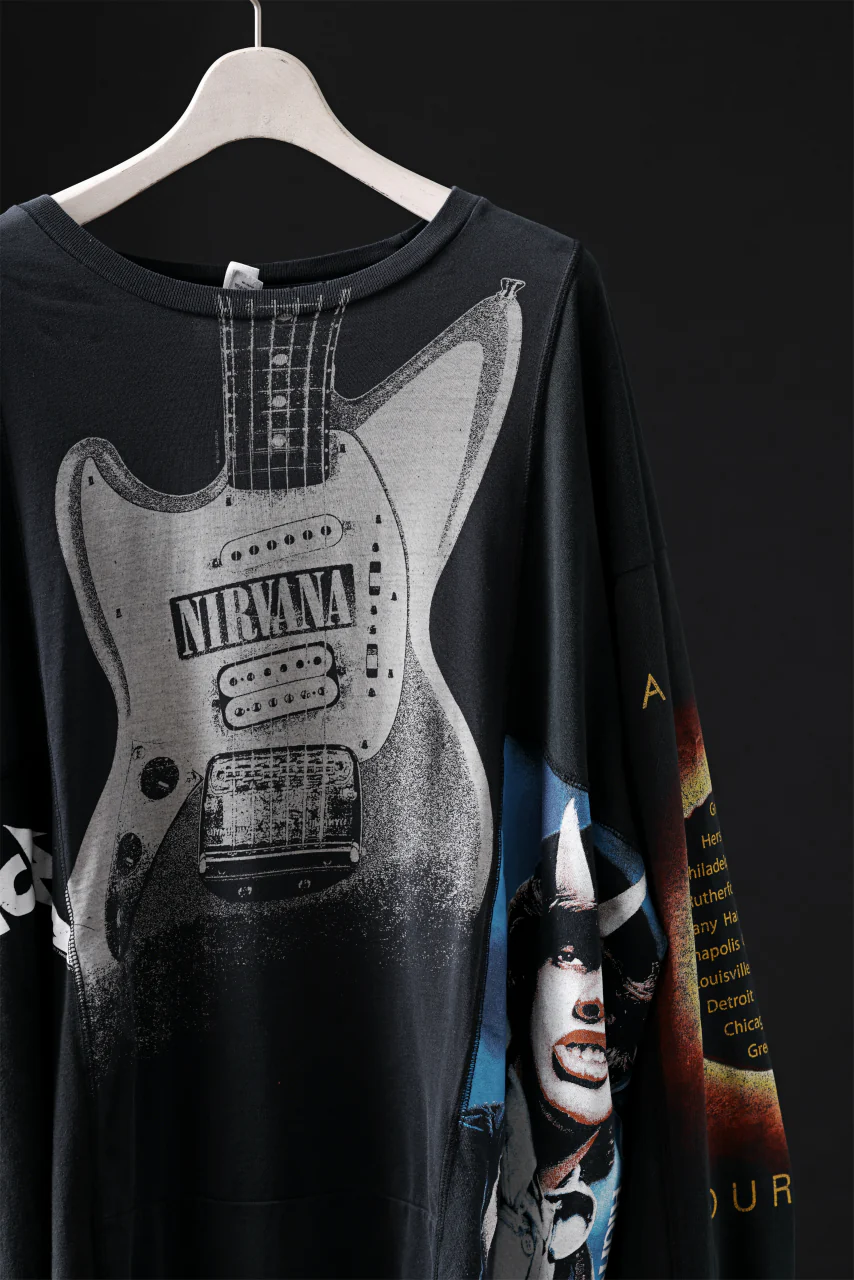 CHANGES VINTAGE REMAKE QUINTET PANEL LONG SLEEVE TEE (MULTI #N-NR7) - Image 3