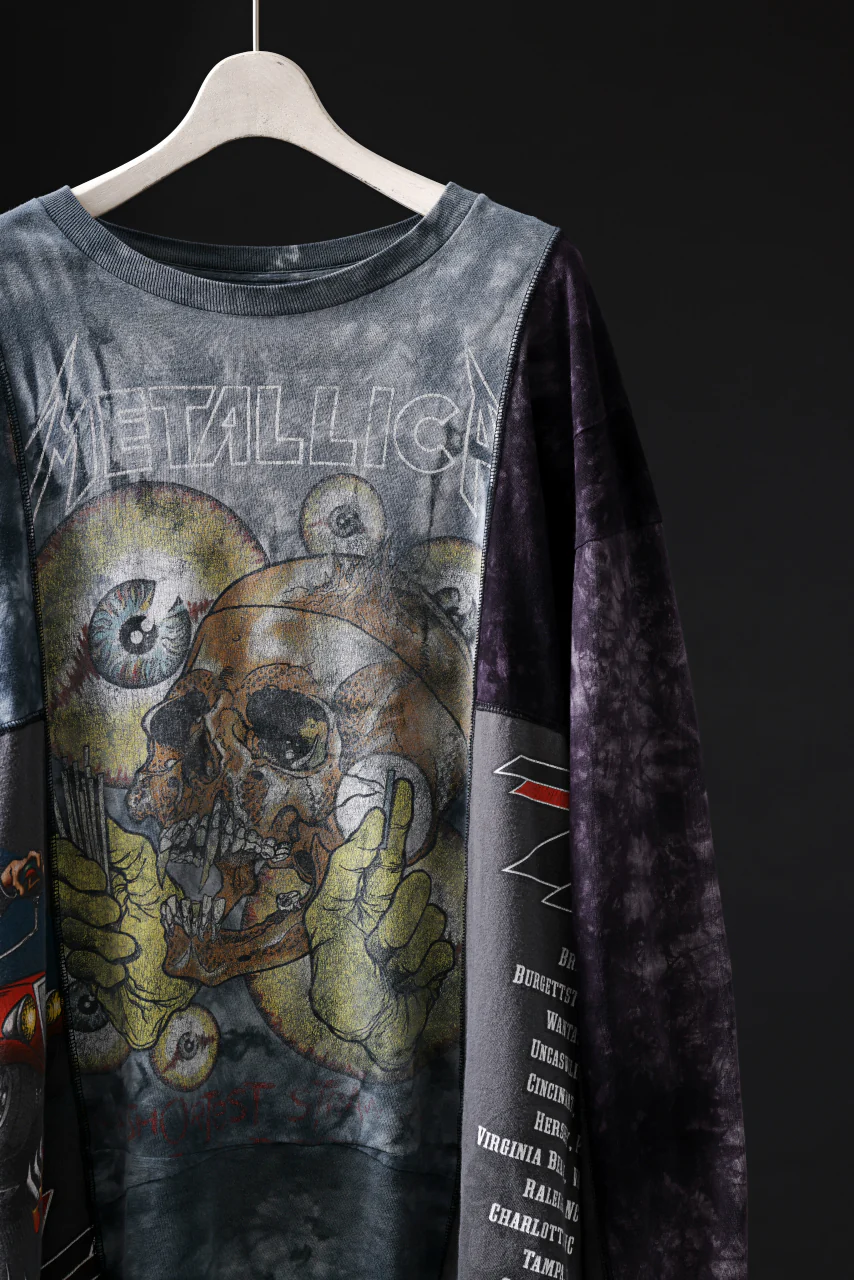 CHANGES VINTAGE REMAKE QUINTET PANEL LONG SLEEVE TEE (MULTI #U-MT) - Image 3