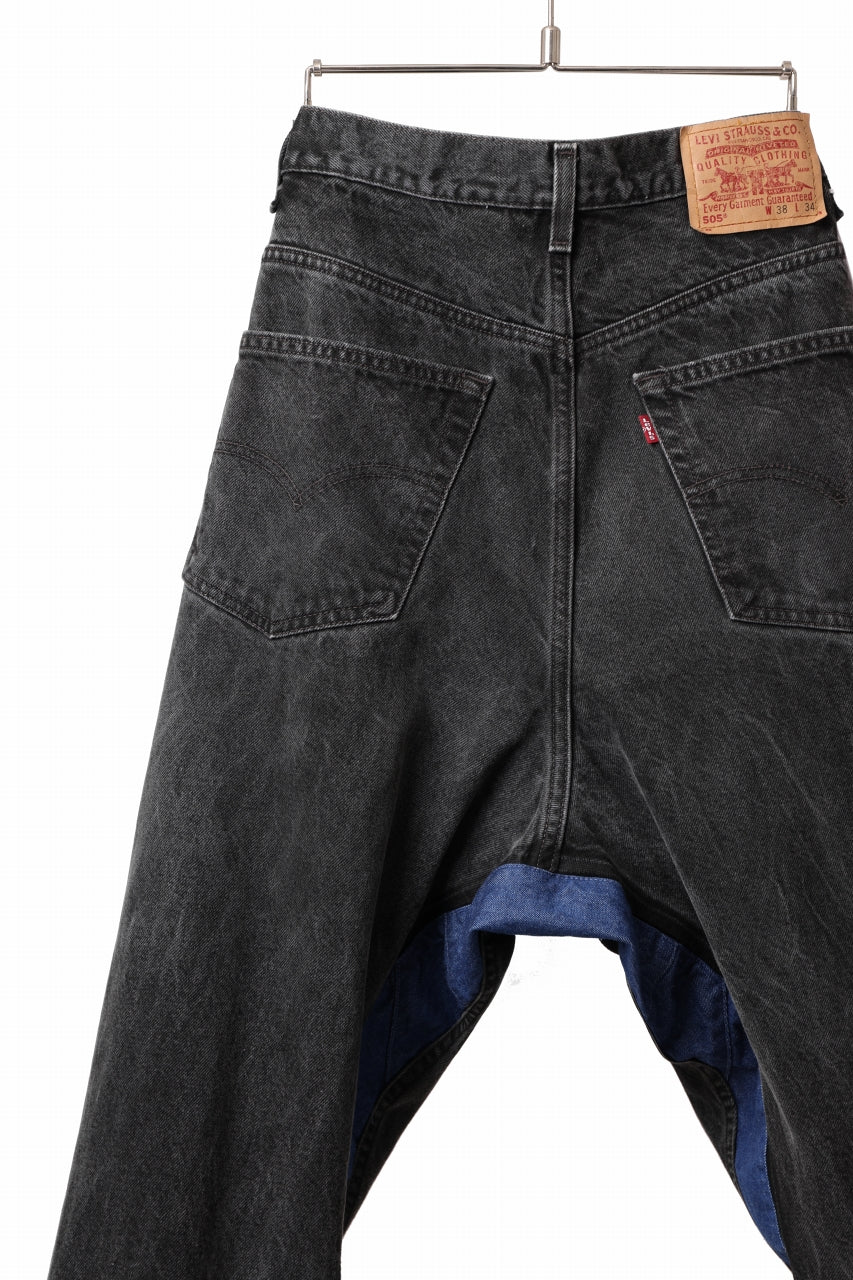 CHANGES VINTAGE REMAKE REGULAR FIT DENIM JOINT PANTS / VINTAGE DENIM (BLACK x INDIGO #A) - Image 11