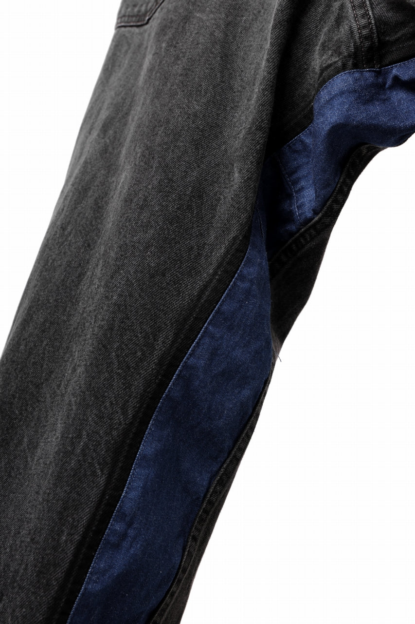 CHANGES VINTAGE REMAKE REGULAR FIT DENIM JOINT PANTS / VINTAGE DENIM (BLACK x INDIGO #A) - Image 12
