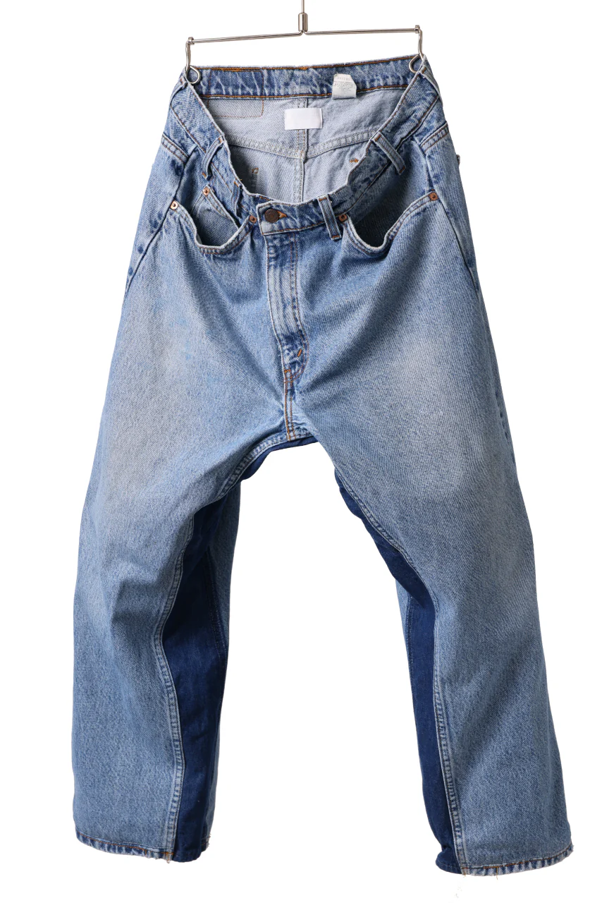 CHANGES VINTAGE REMAKE REGULAR FIT DENIM JOINT PANTS / VINTAGE DENIM (INDIGO #B) - Image 3