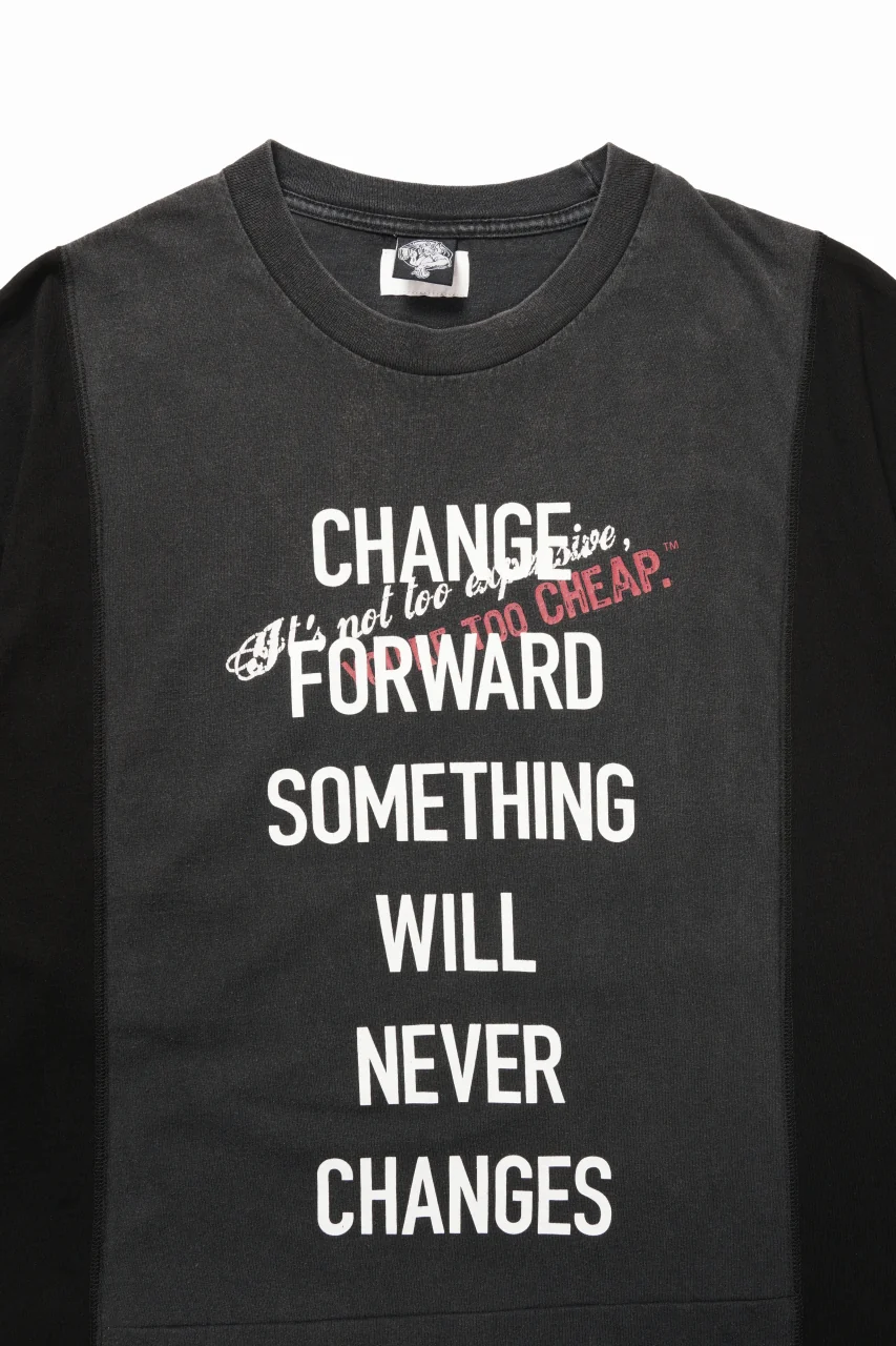 CHANGES exclusive VINTAGE REMAKE SHORT SLEEVE TEE (BLACK #A) - Image 3