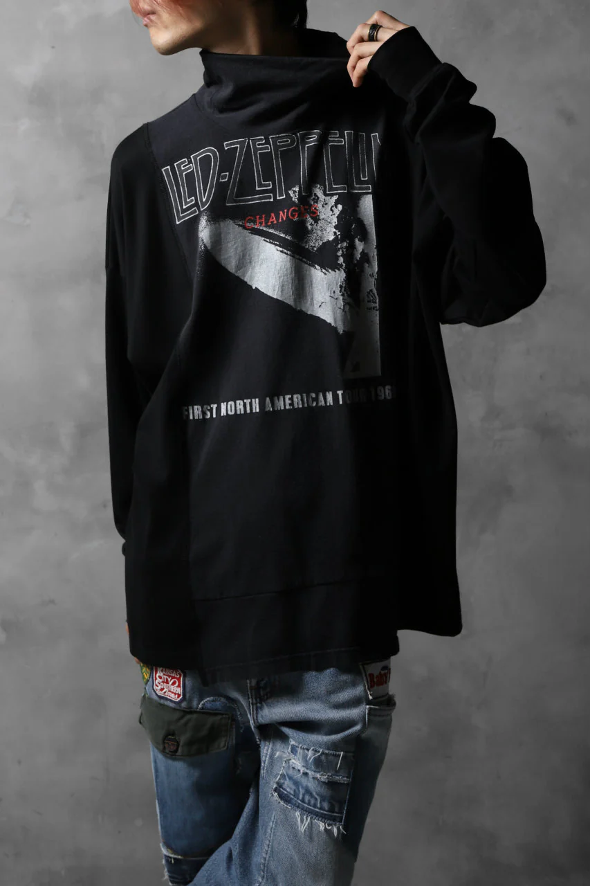 CHANGES VINTAGE REMAKE TURTLE-NECK BAND L/S TEE (BLACK #A) - Image 2