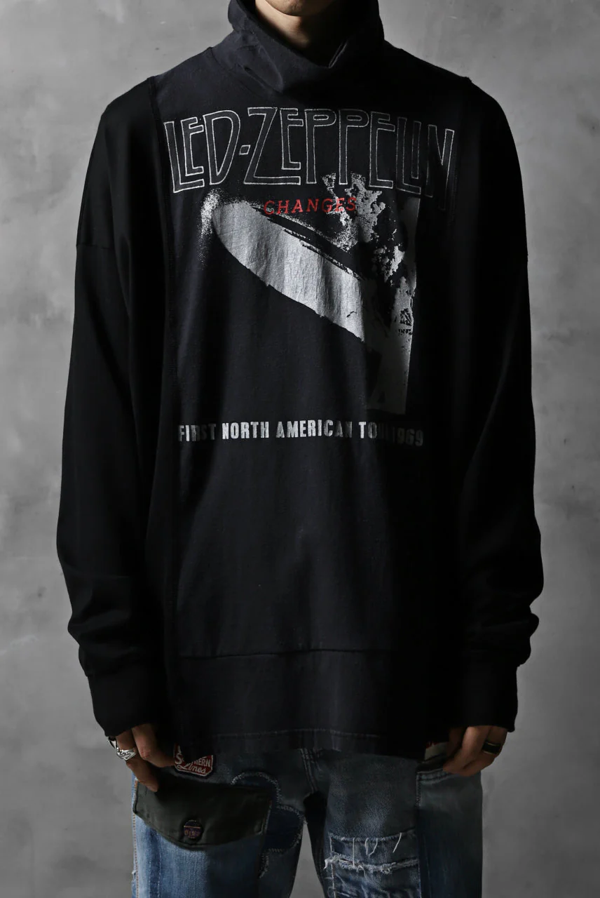 CHANGES VINTAGE REMAKE TURTLE-NECK BAND L/S TEE (BLACK #A) - Image 3