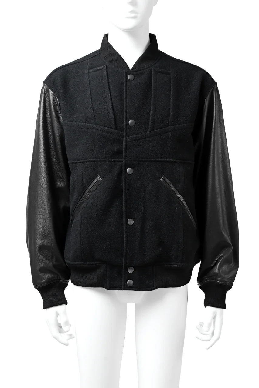 CHANGES VINTAGE REMAKE VARSITY JACKET (MULTI BLACK #A)
