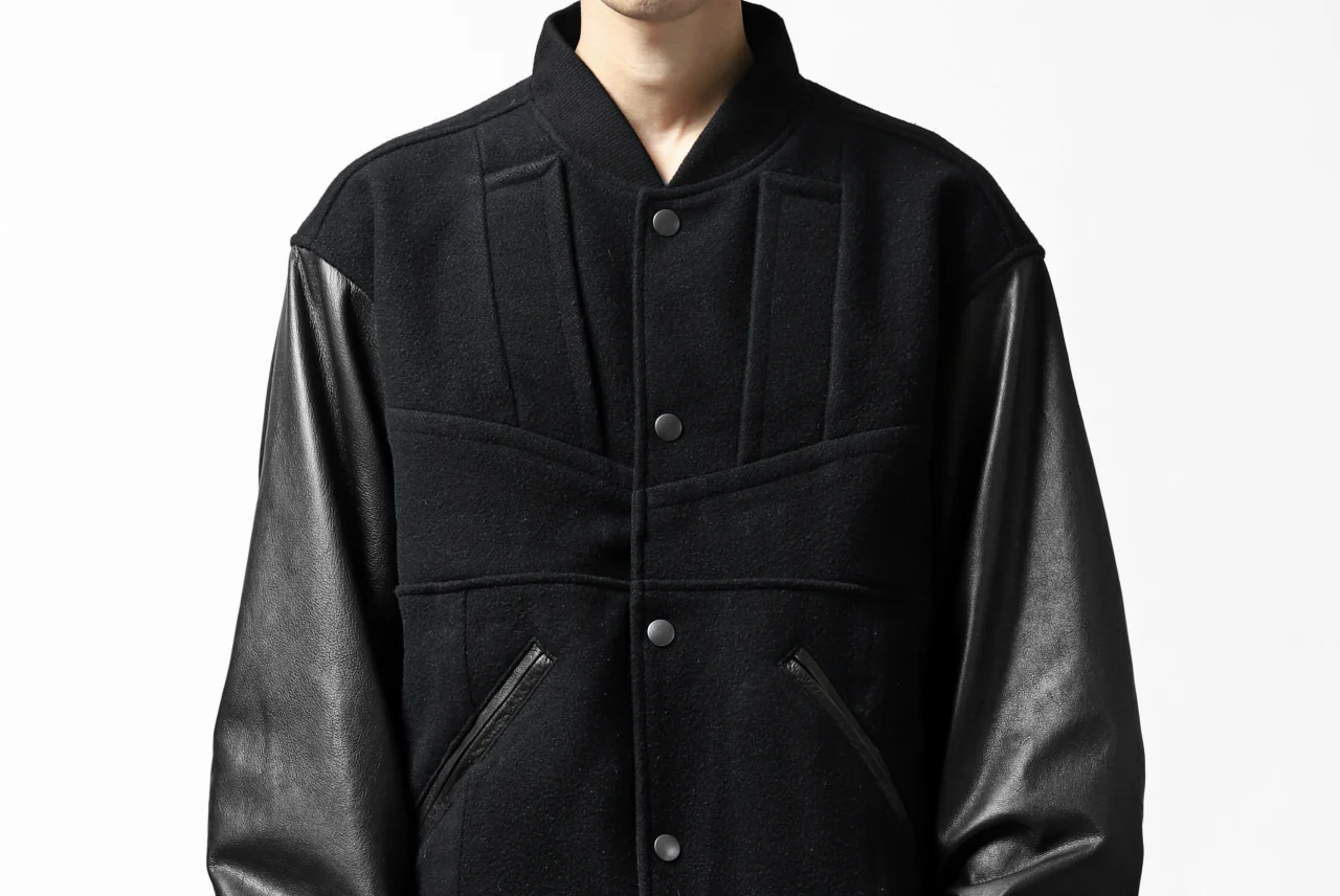 CHANGES VINTAGE REMAKE VARSITY JACKET (MULTI BLACK #A) - Image 29