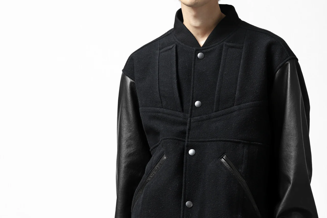 CHANGES VINTAGE REMAKE VARSITY JACKET (MULTI BLACK #A) - Image 30