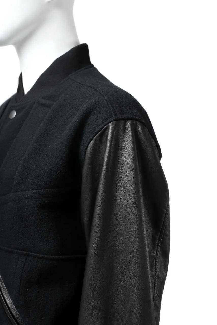 CHANGES VINTAGE REMAKE VARSITY JACKET (MULTI BLACK #A) - Image 7