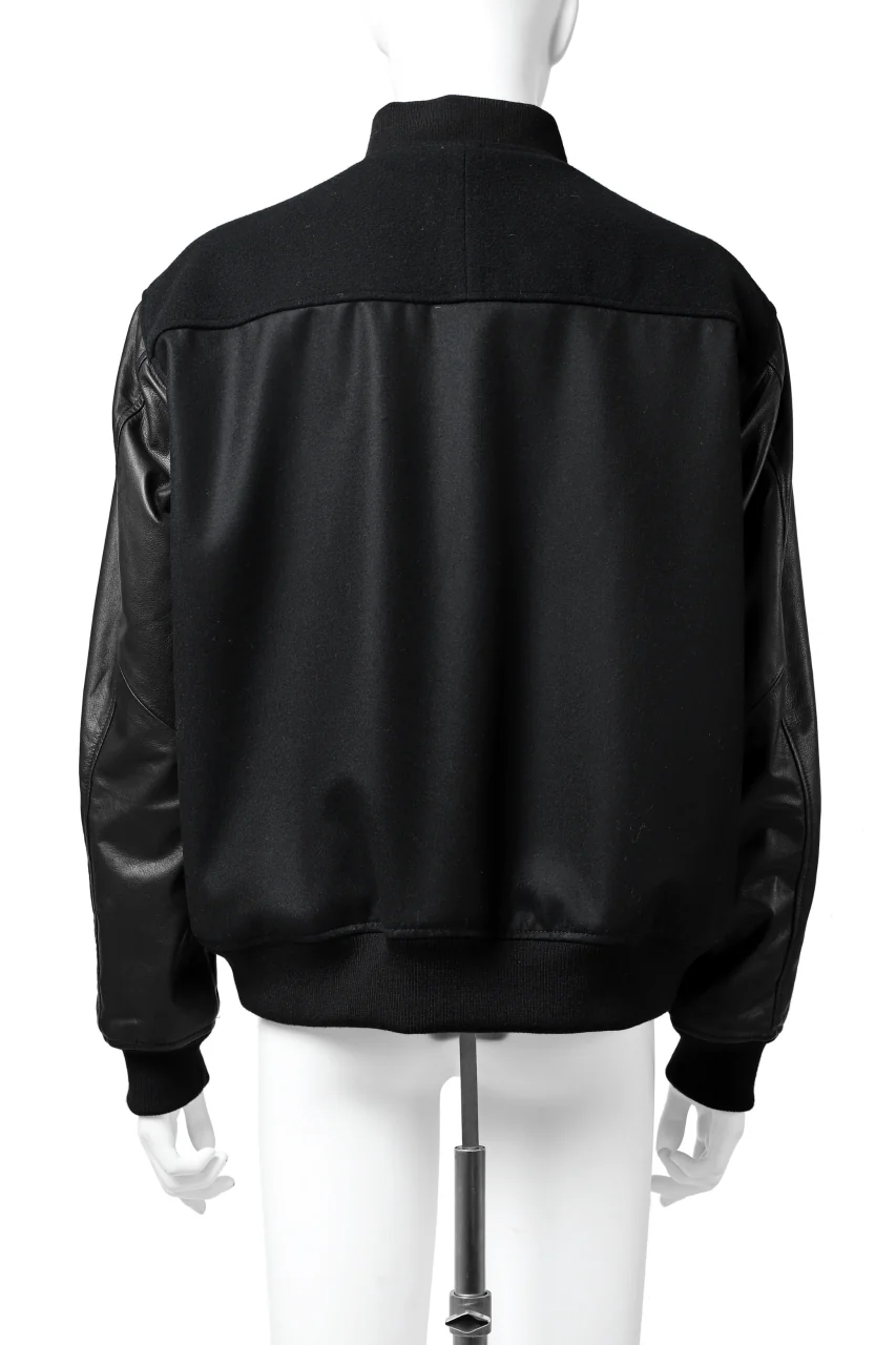 CHANGES VINTAGE REMAKE VARSITY JACKET (MULTI BLACK #A) - Image 8