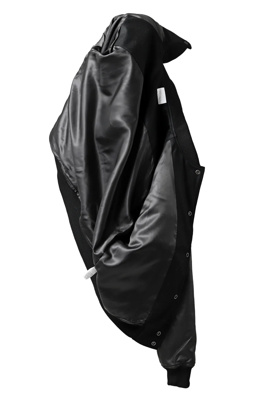 CHANGES VINTAGE REMAKE VARSITY JACKET (MULTI BLACK #A) - Image 9