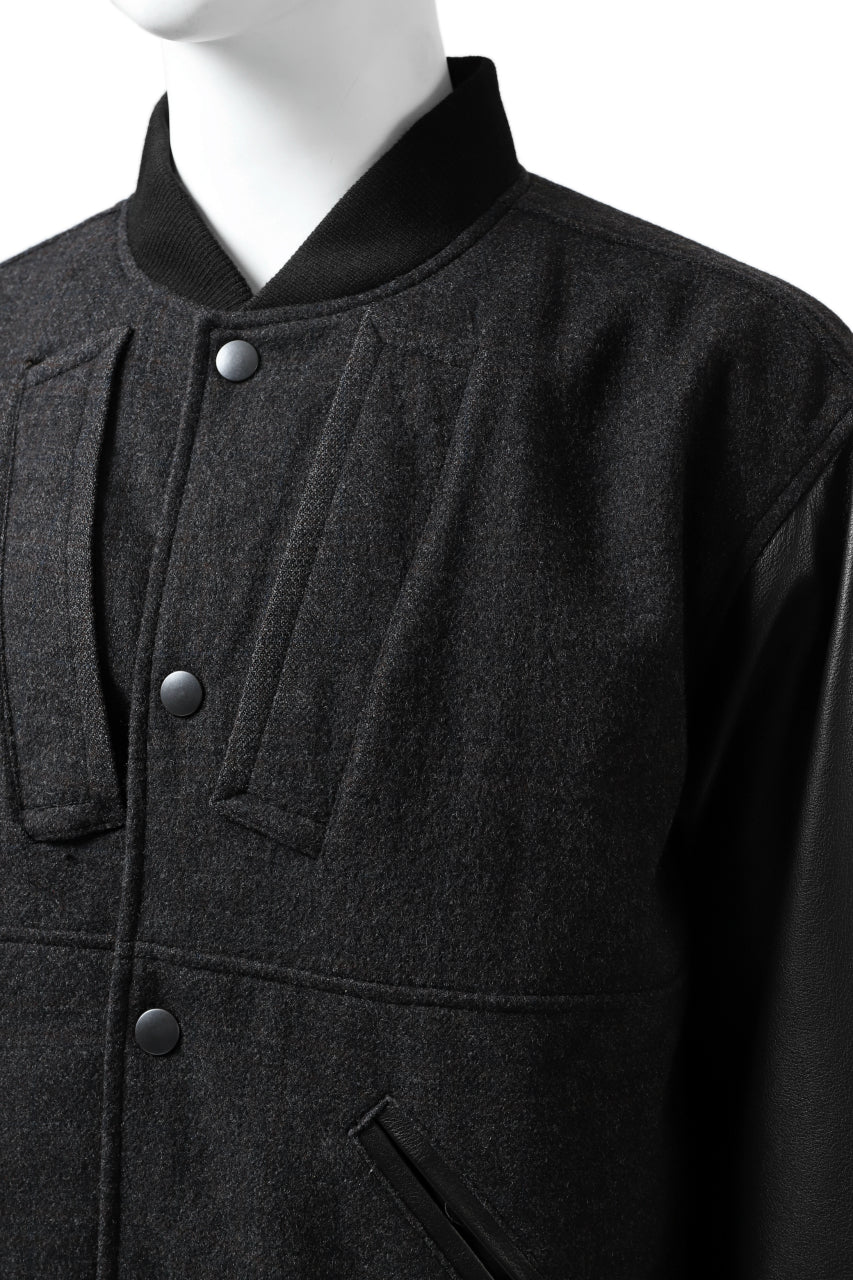 CHANGES VINTAGE REMAKE VARSITY JACKET (MULTI BLACK #B) - Image 14