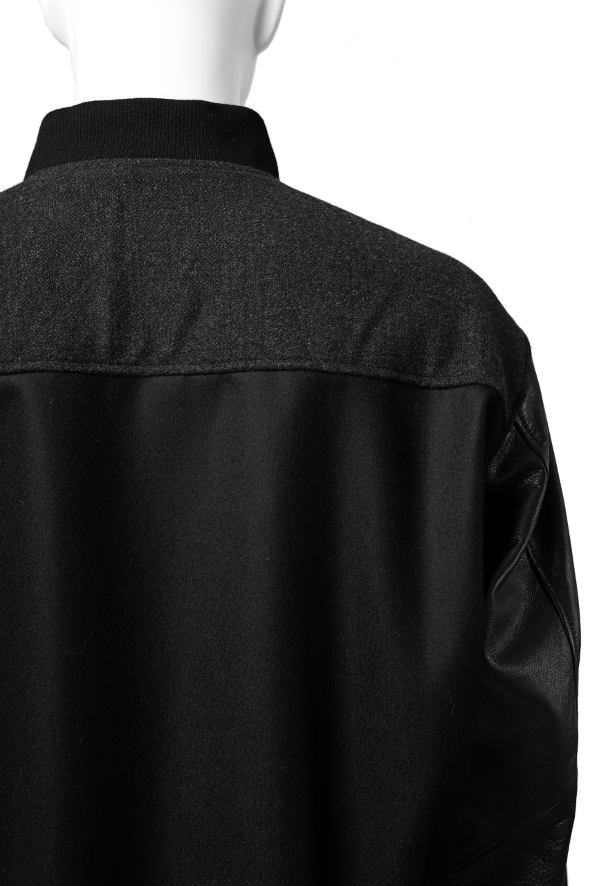 CHANGES VINTAGE REMAKE VARSITY JACKET (MULTI BLACK #B) - Image 18