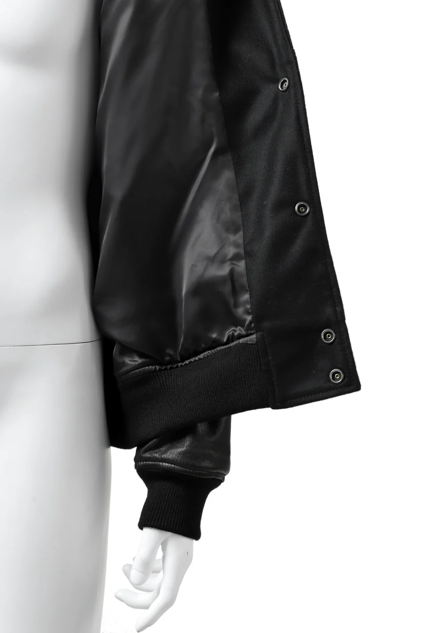CHANGES VINTAGE REMAKE VARSITY JACKET (MULTI BLACK #B) - Image 19