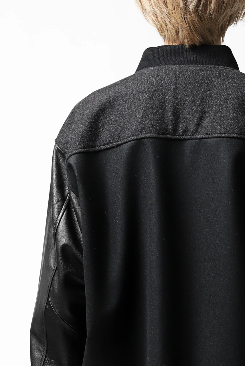 CHANGES VINTAGE REMAKE VARSITY JACKET (MULTI BLACK #B) - Image 20