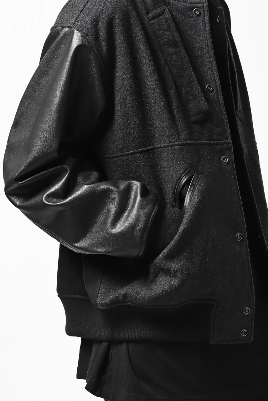 CHANGES VINTAGE REMAKE VARSITY JACKET (MULTI BLACK #B) - Image 30