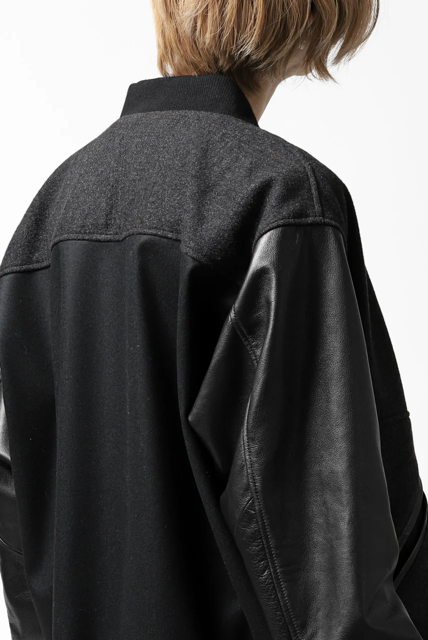 CHANGES VINTAGE REMAKE VARSITY JACKET (MULTI BLACK #B) - Image 31