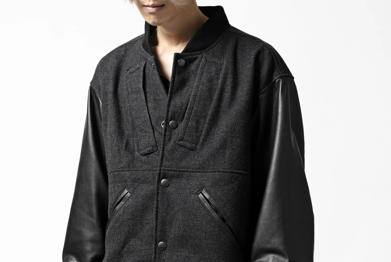CHANGES VINTAGE REMAKE VARSITY JACKET (MULTI BLACK #B) - Image 34