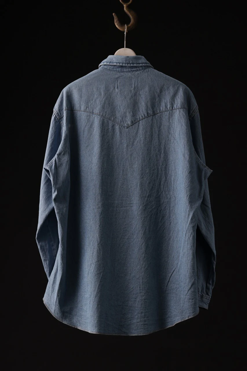 CHANGES VINTAGE REMAKE WESTERN SHIRT (INDIGO #A) - Image 3