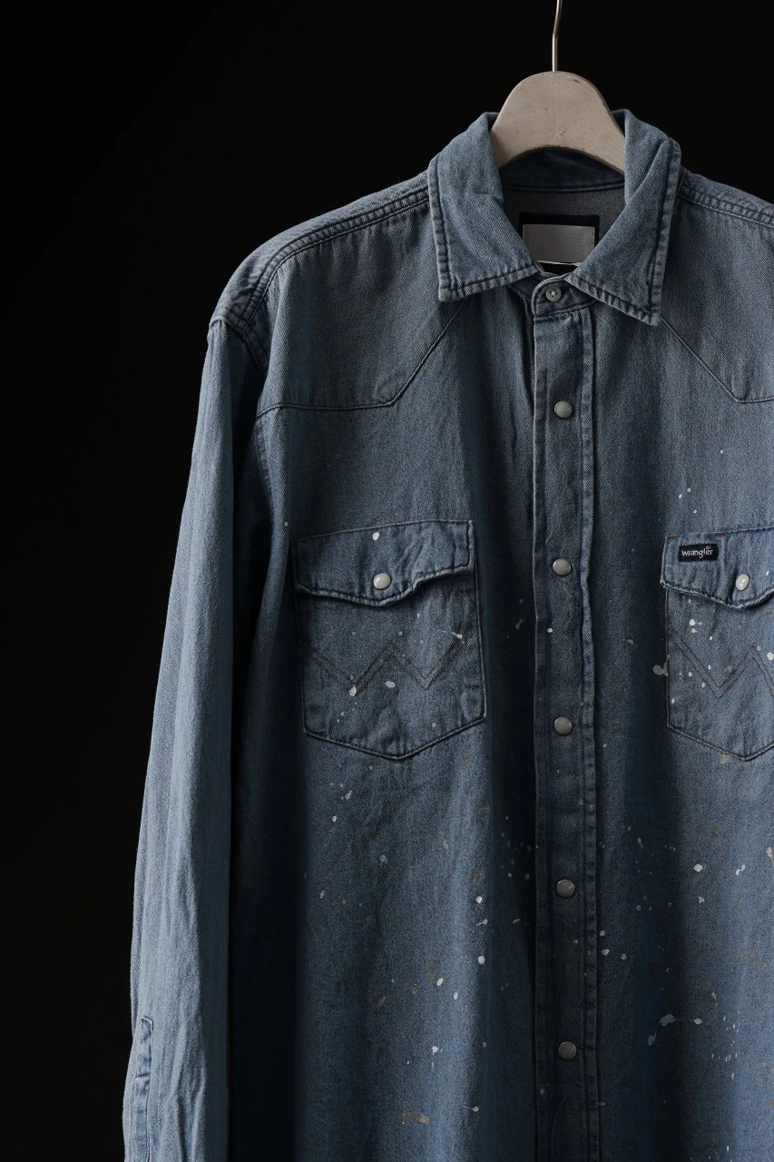 CHANGES VINTAGE REMAKE WESTERN SHIRT (INDIGO #A) - Image 4