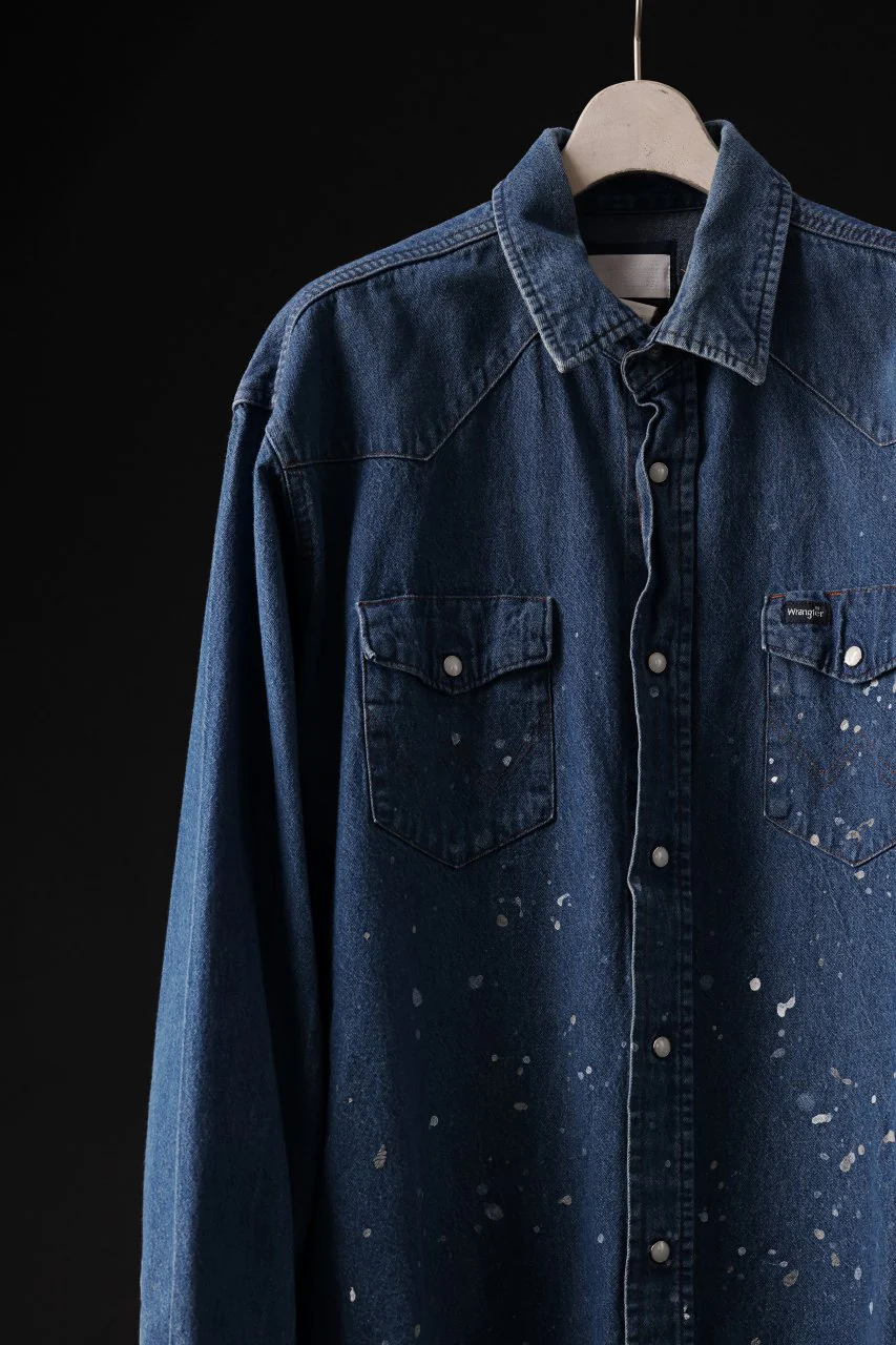 CHANGES VINTAGE REMAKE WESTERN SHIRT (INDIGO #B) - Image 4
