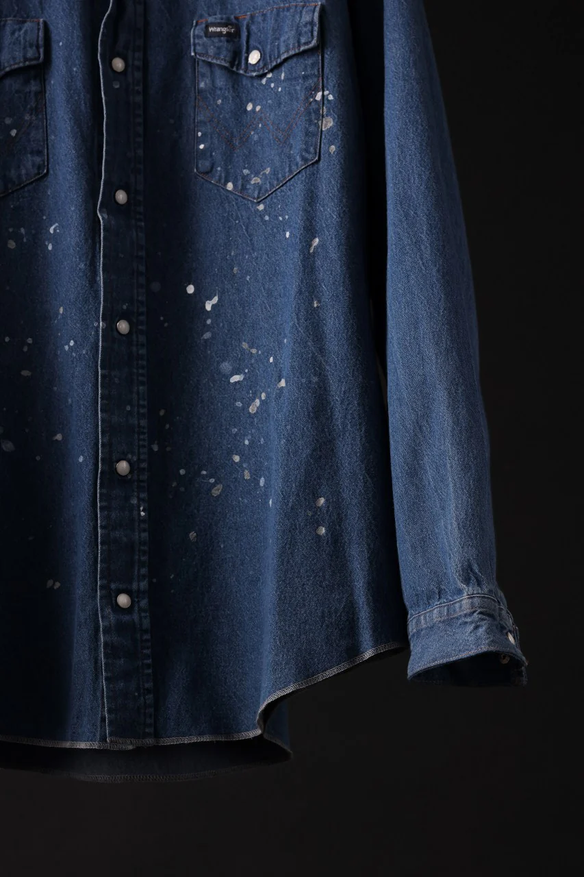 CHANGES VINTAGE REMAKE WESTERN SHIRT (INDIGO #B) - Image 9