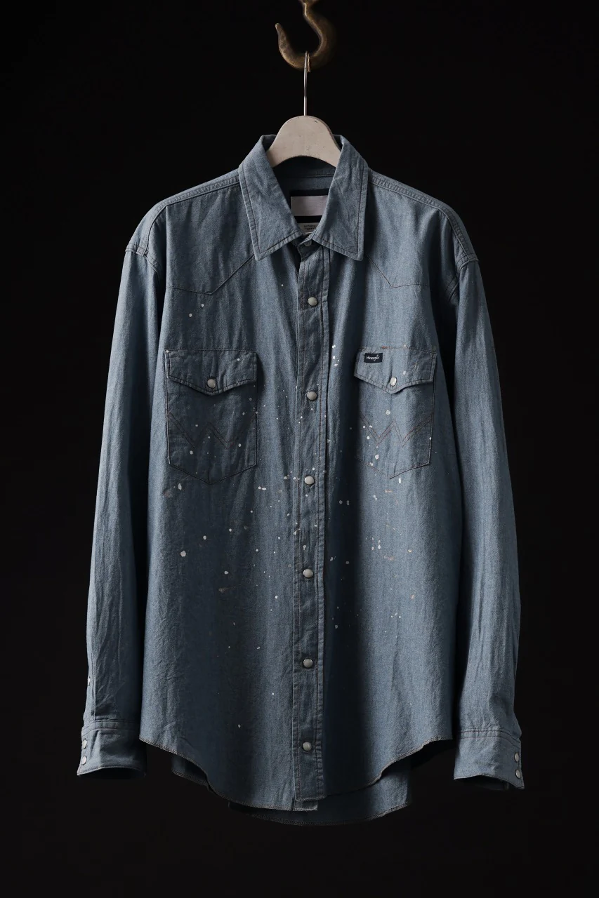 CHANGES VINTAGE REMAKE WESTERN SHIRT (INDIGO #C) - Image 2