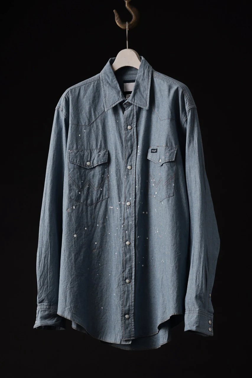 CHANGES VINTAGE REMAKE WESTERN SHIRT (INDIGO #C) - Image 3