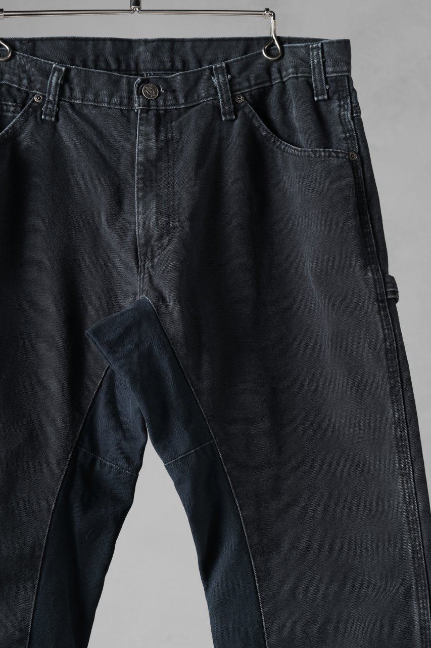 CHANGES x LOOM exclusive REMAKE REGULAR FIT CARPENTER PANTS / VINTAGE DUCK FABRIC (STONE WASHED) (BLACK #F) - Image 10