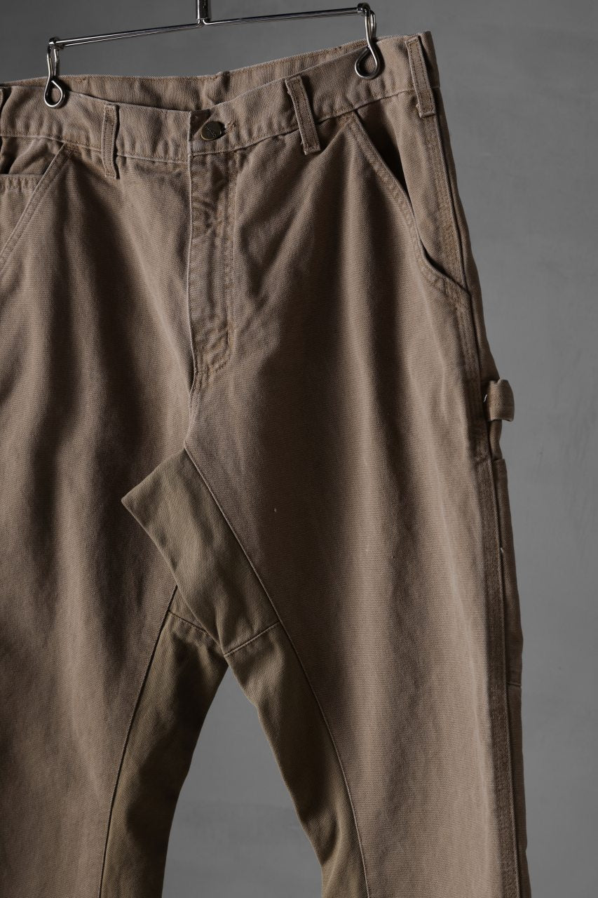 CHANGES x LOOM exclusive REMAKE REGULAR FIT CARPENTER PANTS / VINTAGE DUCK FABRIC (STONE WASHED) (BEIGE #A) - Image 10
