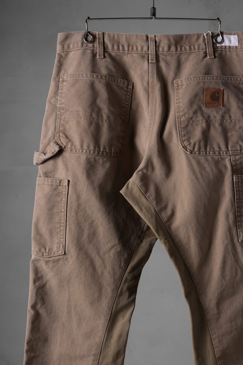 CHANGES x LOOM exclusive REMAKE REGULAR FIT CARPENTER PANTS / VINTAGE DUCK FABRIC (STONE WASHED) (BEIGE #A) - Image 11