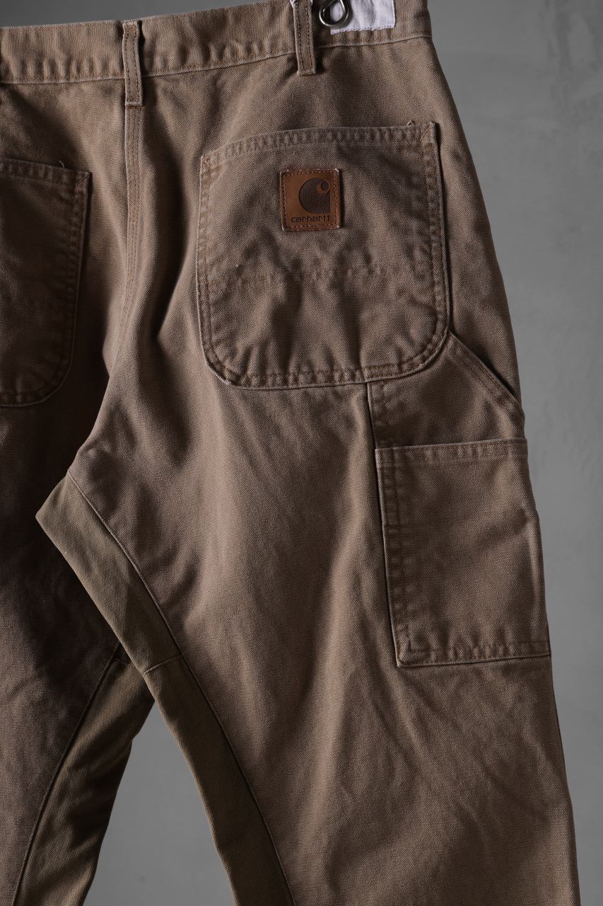 CHANGES x LOOM exclusive REMAKE REGULAR FIT CARPENTER PANTS / VINTAGE DUCK FABRIC (STONE WASHED) (BEIGE #A) - Image 12
