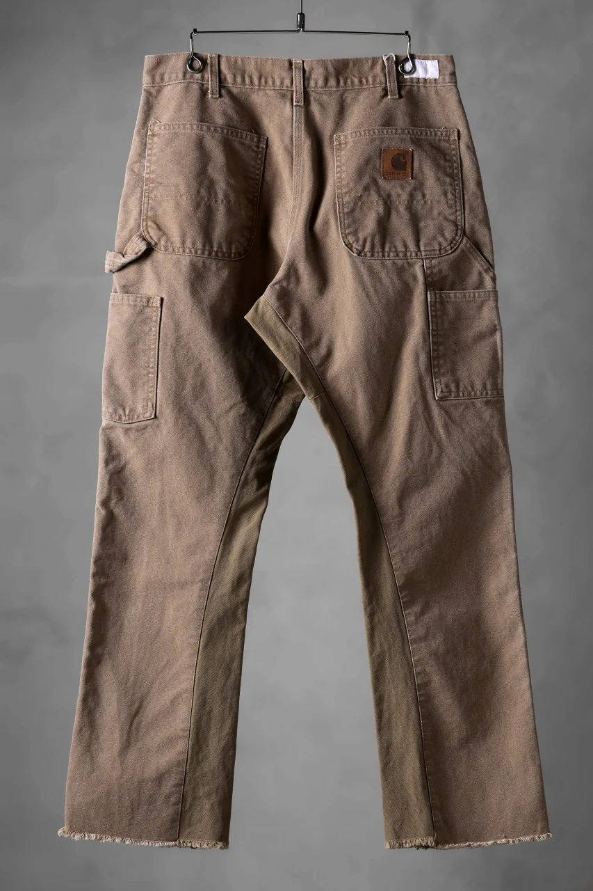 CHANGES x LOOM exclusive REMAKE REGULAR FIT CARPENTER PANTS / VINTAGE DUCK FABRIC (STONE WASHED) (BEIGE #A) - Image 2