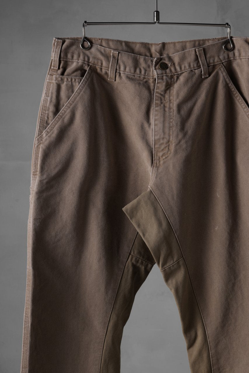 CHANGES x LOOM exclusive REMAKE REGULAR FIT CARPENTER PANTS / VINTAGE DUCK FABRIC (STONE WASHED) (BEIGE #A) - Image 3