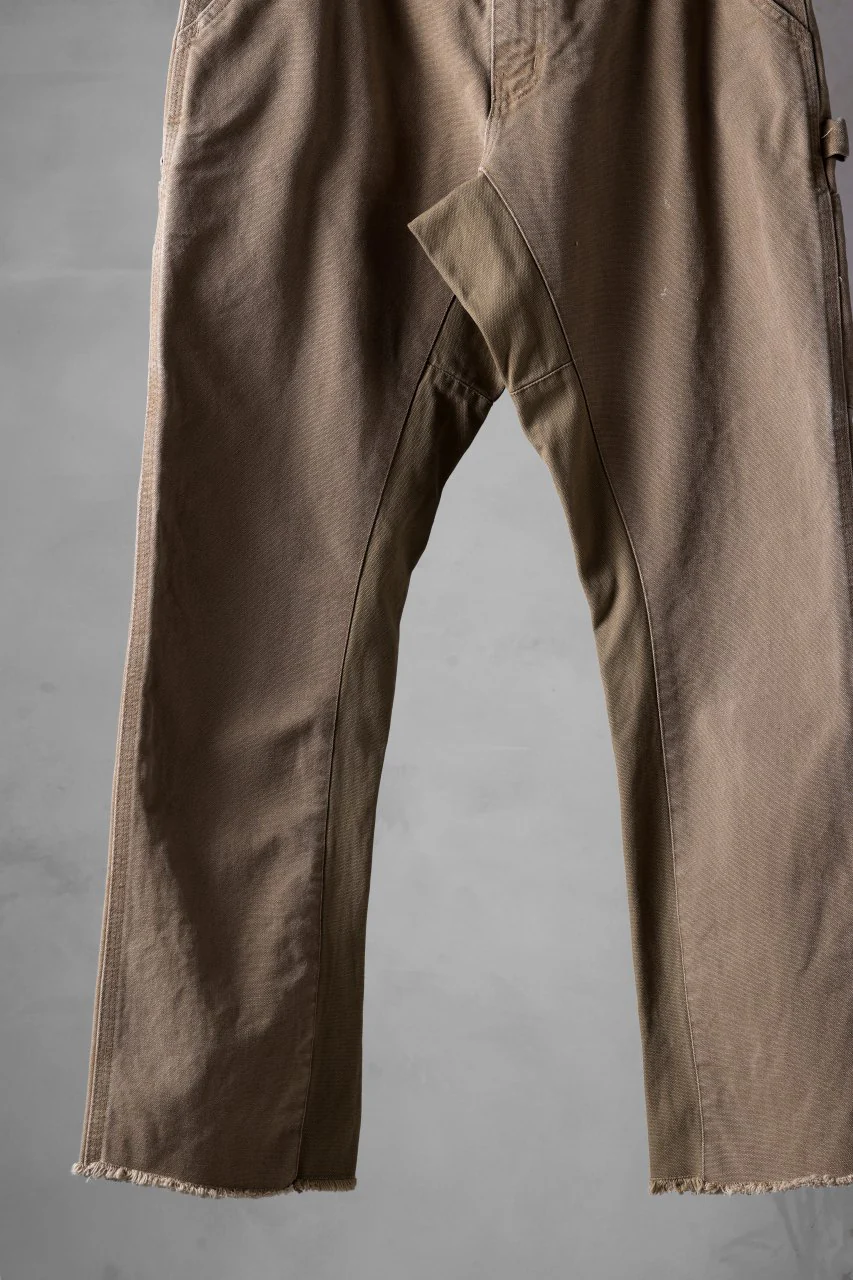 CHANGES x LOOM exclusive REMAKE REGULAR FIT CARPENTER PANTS / VINTAGE DUCK FABRIC (STONE WASHED) (BEIGE #A) - Image 5