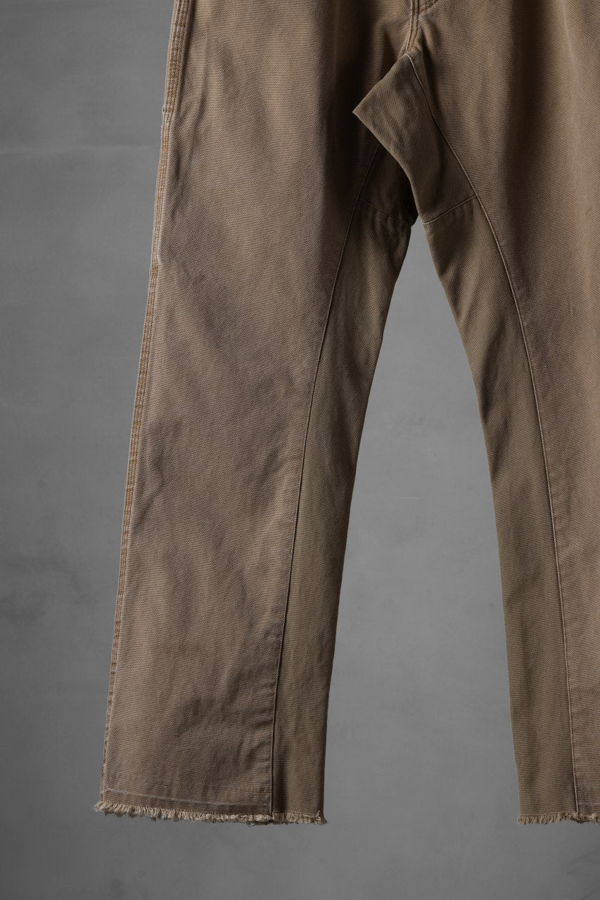 CHANGES x LOOM exclusive REMAKE REGULAR FIT CARPENTER PANTS / VINTAGE DUCK FABRIC (STONE WASHED) (BEIGE #B) - Image 4