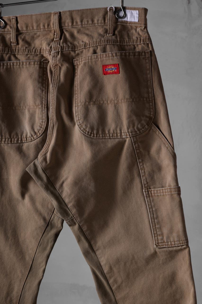 CHANGES x LOOM exclusive REMAKE REGULAR FIT CARPENTER PANTS / VINTAGE DUCK FABRIC (STONE WASHED) (BEIGE #D) - Image 11