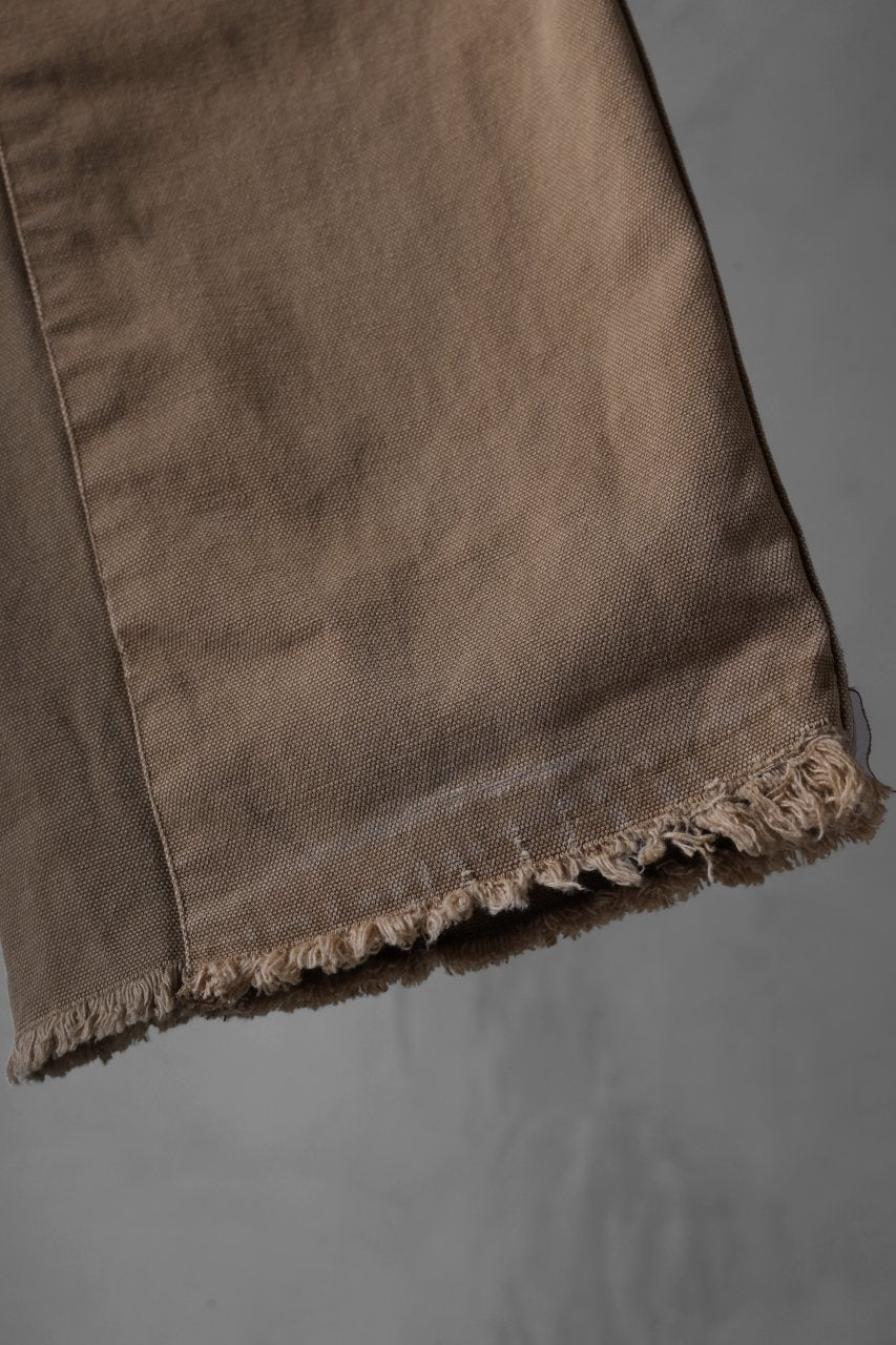 CHANGES x LOOM exclusive REMAKE REGULAR FIT CARPENTER PANTS / VINTAGE DUCK FABRIC (STONE WASHED) (BEIGE #D) - Image 14