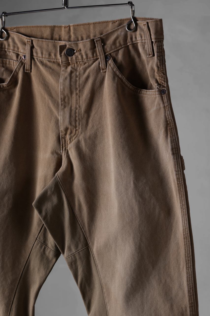 CHANGES x LOOM exclusive REMAKE REGULAR FIT CARPENTER PANTS / VINTAGE DUCK FABRIC (STONE WASHED) (BEIGE #D) - Image 8
