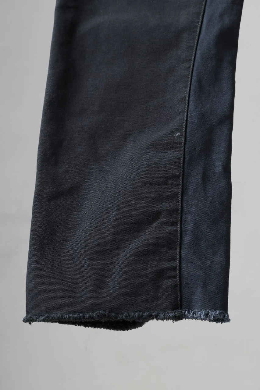 CHANGES x LOOM exclusive REMAKE REGULAR FIT CARPENTER PANTS / VINTAGE DUCK FABRIC (STONE WASHED) (BLACK #A) - Image 11