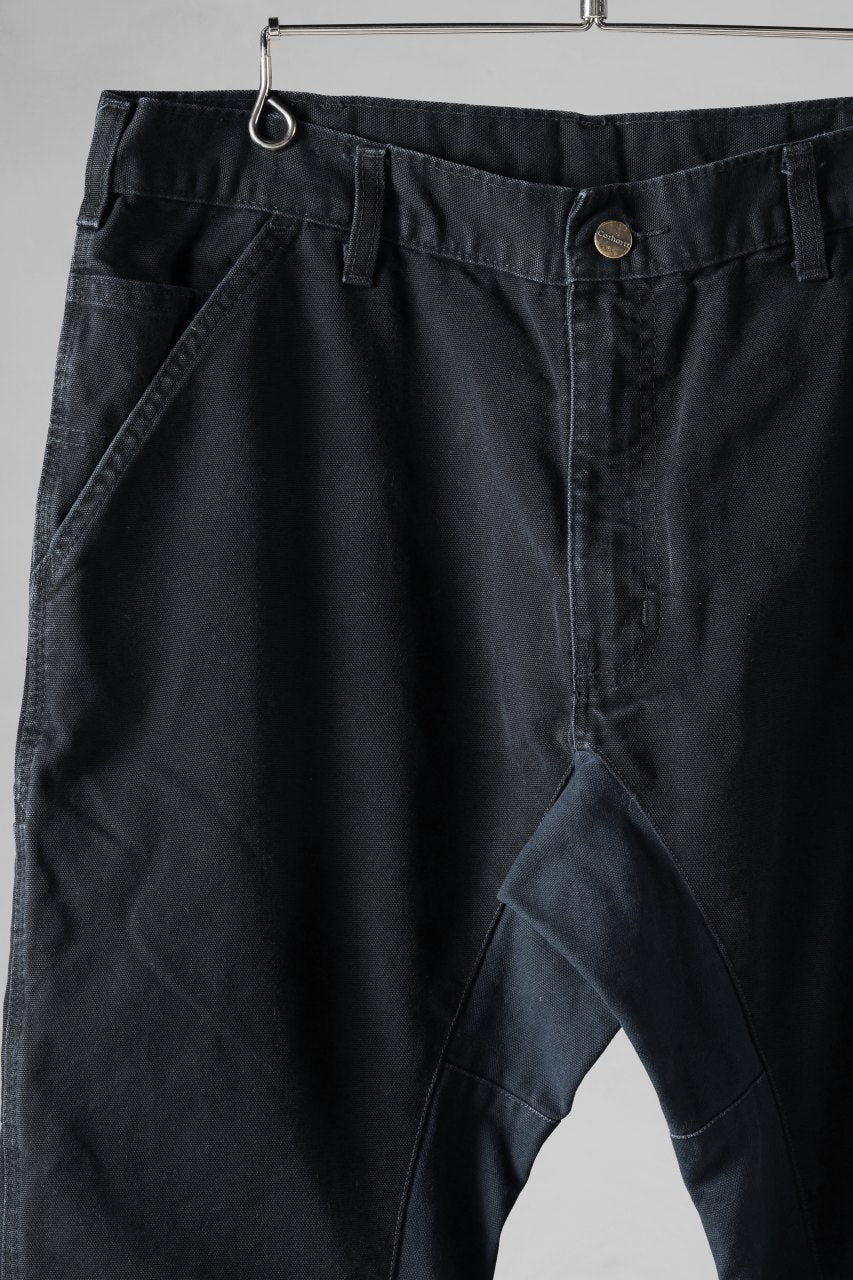 CHANGES x LOOM exclusive REMAKE REGULAR FIT CARPENTER PANTS / VINTAGE DUCK FABRIC (STONE WASHED) (BLACK #A) - Image 3