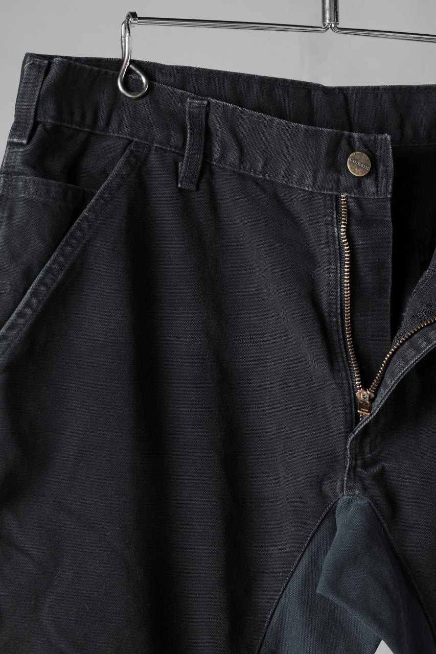 CHANGES x LOOM exclusive REMAKE REGULAR FIT CARPENTER PANTS / VINTAGE DUCK FABRIC (STONE WASHED) (BLACK #A) - Image 7