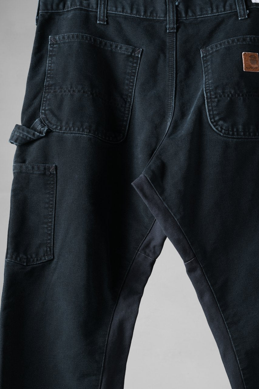 CHANGES x LOOM exclusive REMAKE REGULAR FIT CARPENTER PANTS / VINTAGE DUCK FABRIC (STONE WASHED) (BLACK #B) - Image 8