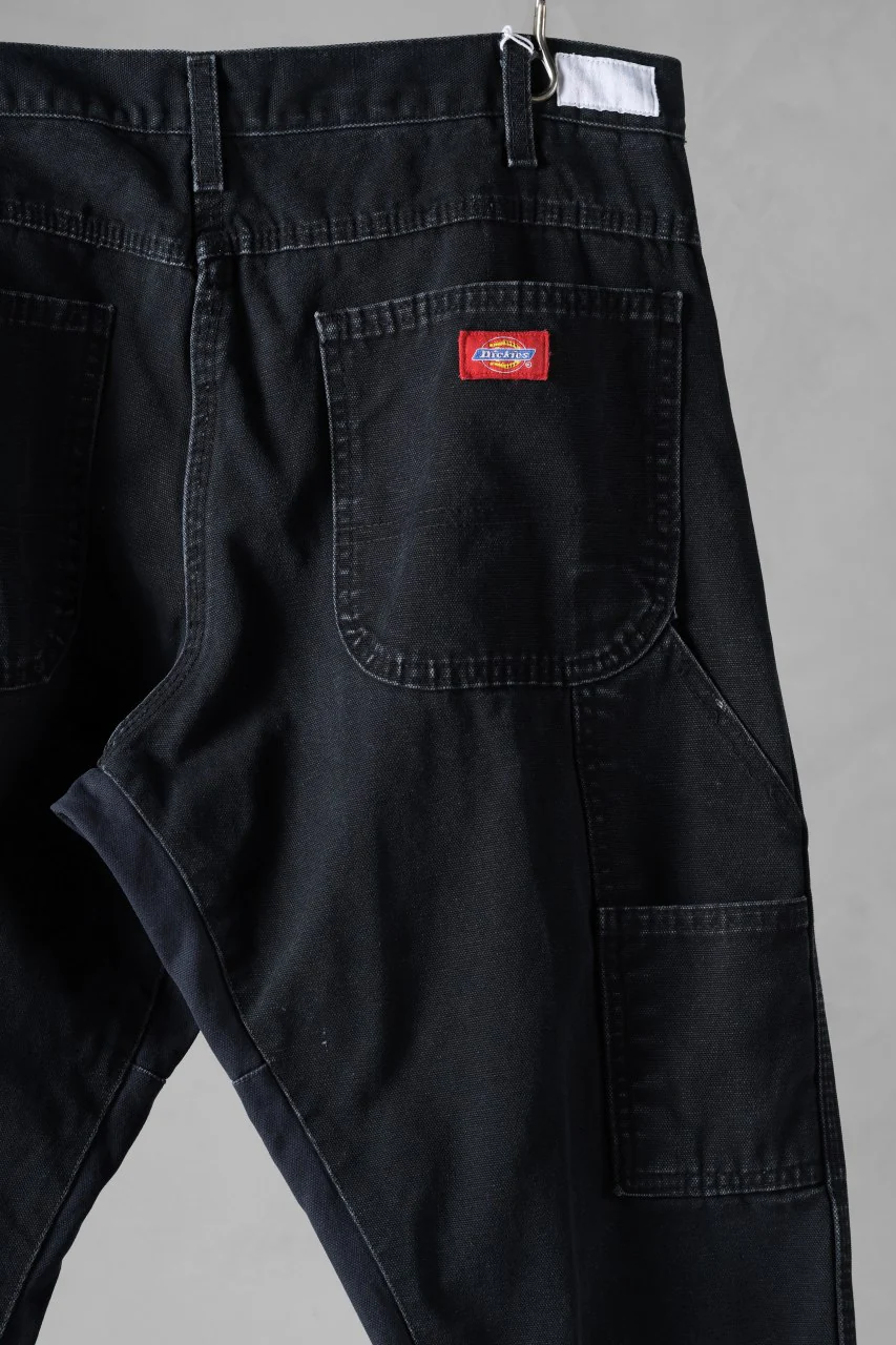 CHANGES x LOOM exclusive REMAKE REGULAR FIT CARPENTER PANTS / VINTAGE DUCK FABRIC (STONE WASHED) (BLACK #C) - Image 10