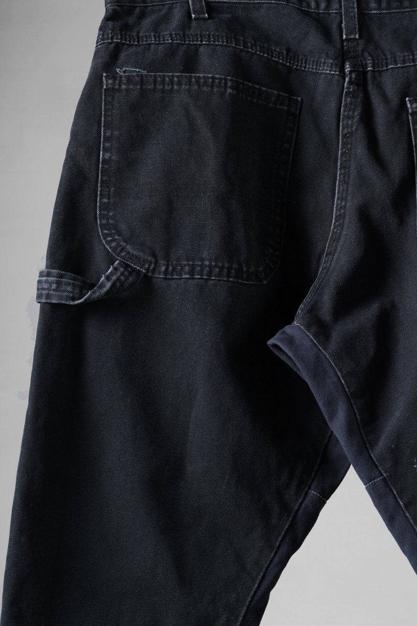 CHANGES x LOOM exclusive REMAKE REGULAR FIT CARPENTER PANTS / VINTAGE DUCK FABRIC (STONE WASHED) (BLACK #C) - Image 11