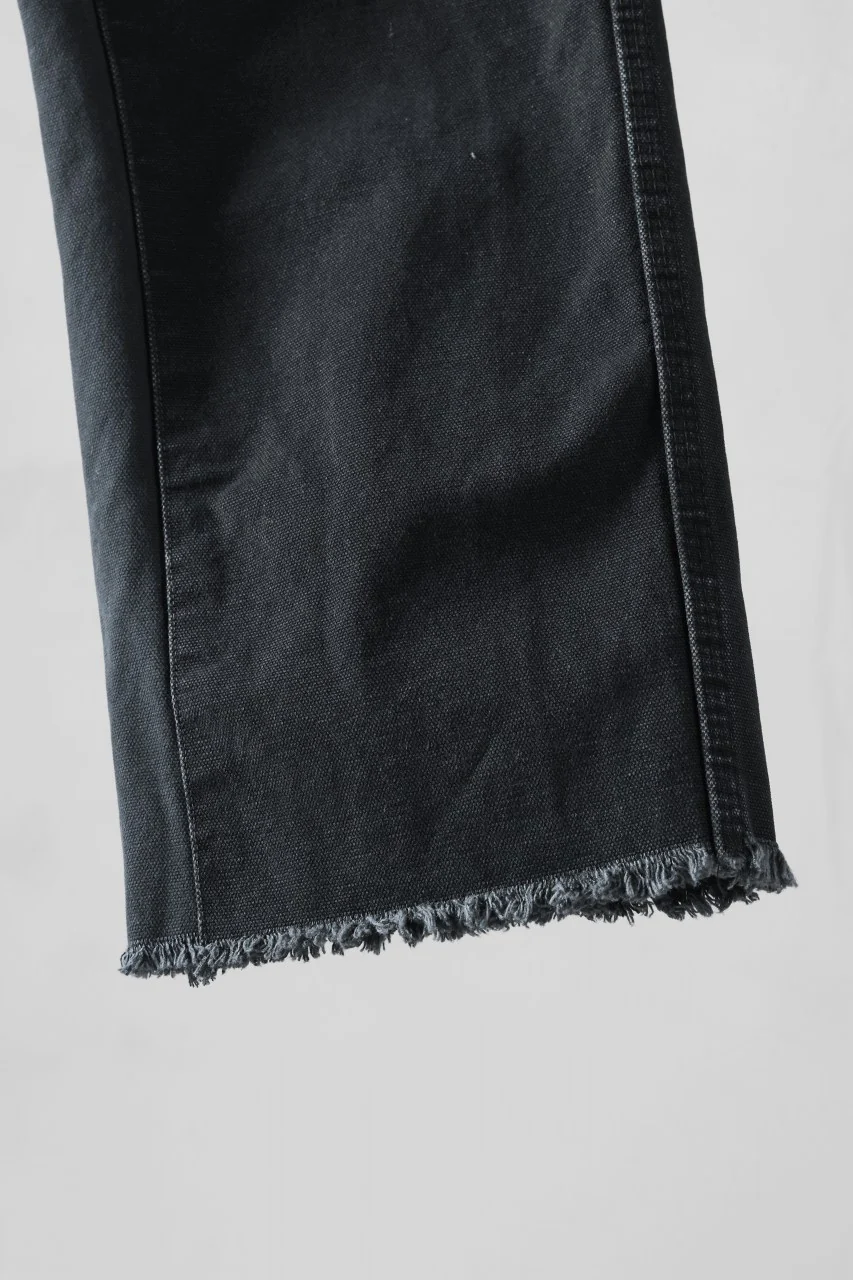 CHANGES x LOOM exclusive REMAKE REGULAR FIT CARPENTER PANTS / VINTAGE DUCK FABRIC (STONE WASHED) (BLACK #C) - Image 12