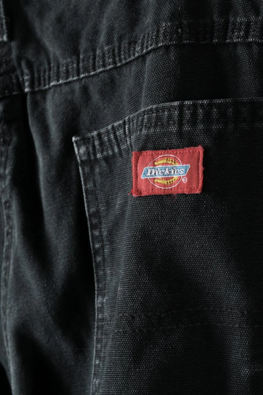 CHANGES x LOOM exclusive REMAKE REGULAR FIT CARPENTER PANTS / VINTAGE DUCK FABRIC (STONE WASHED) (BLACK #C) - Image 13